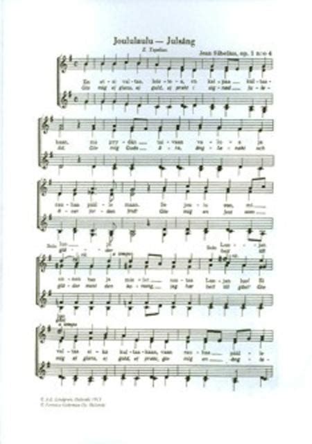  En Etsi Valtaa Loistoa (Joululaulu) by Jean Sibelius